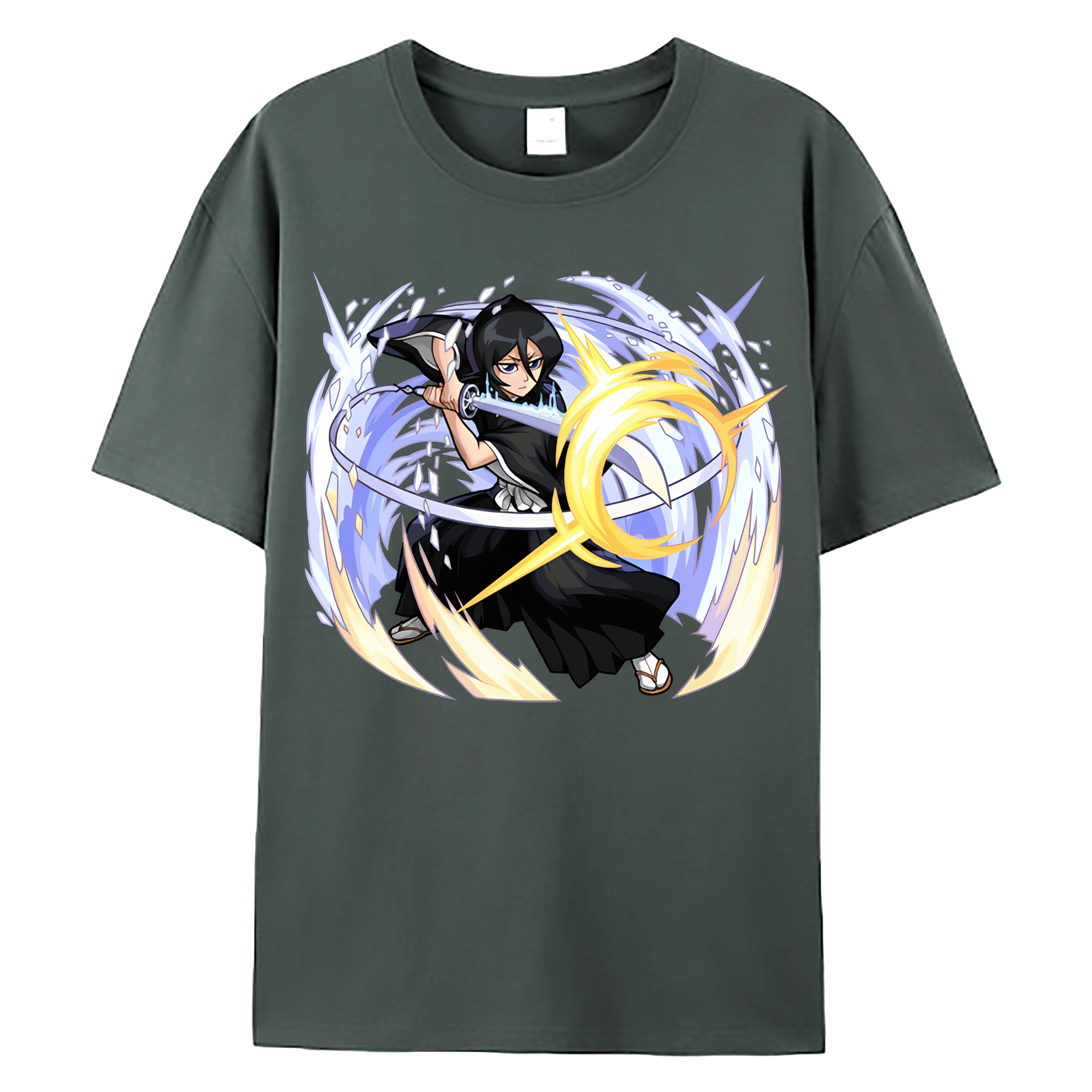 （画像用） ブリーチ 朽木ルキア BLEACH Kuchiki Rukia 綿100％ メンズ半袖Tシャツ｜肌触りやわらか＆通気性